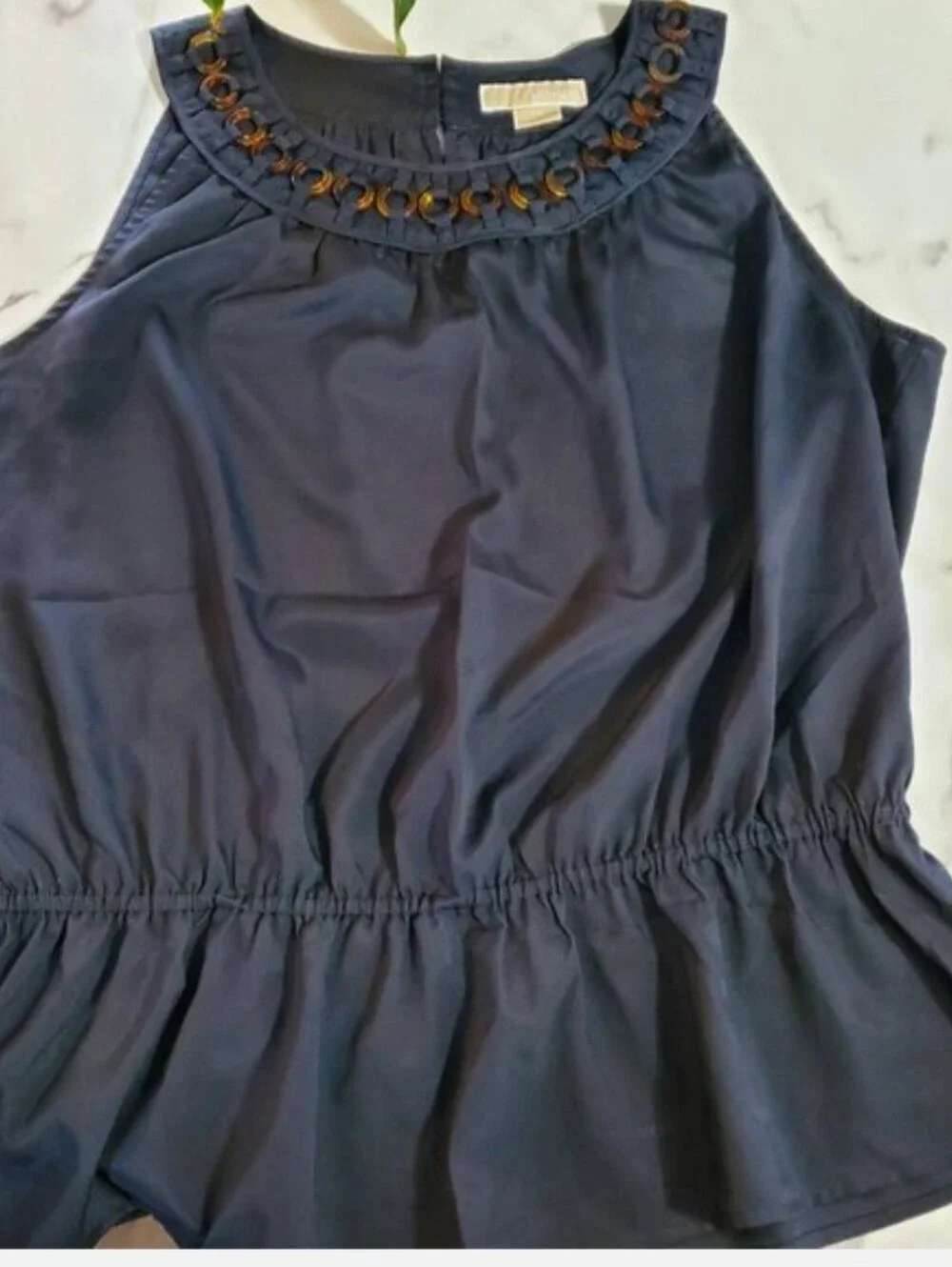 Michael Kors Black Sleeveless  Peplum Top size 1X